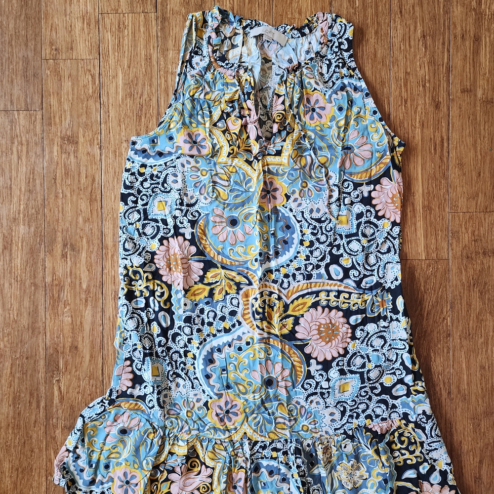 LOFT Multicolor Patterned Dress